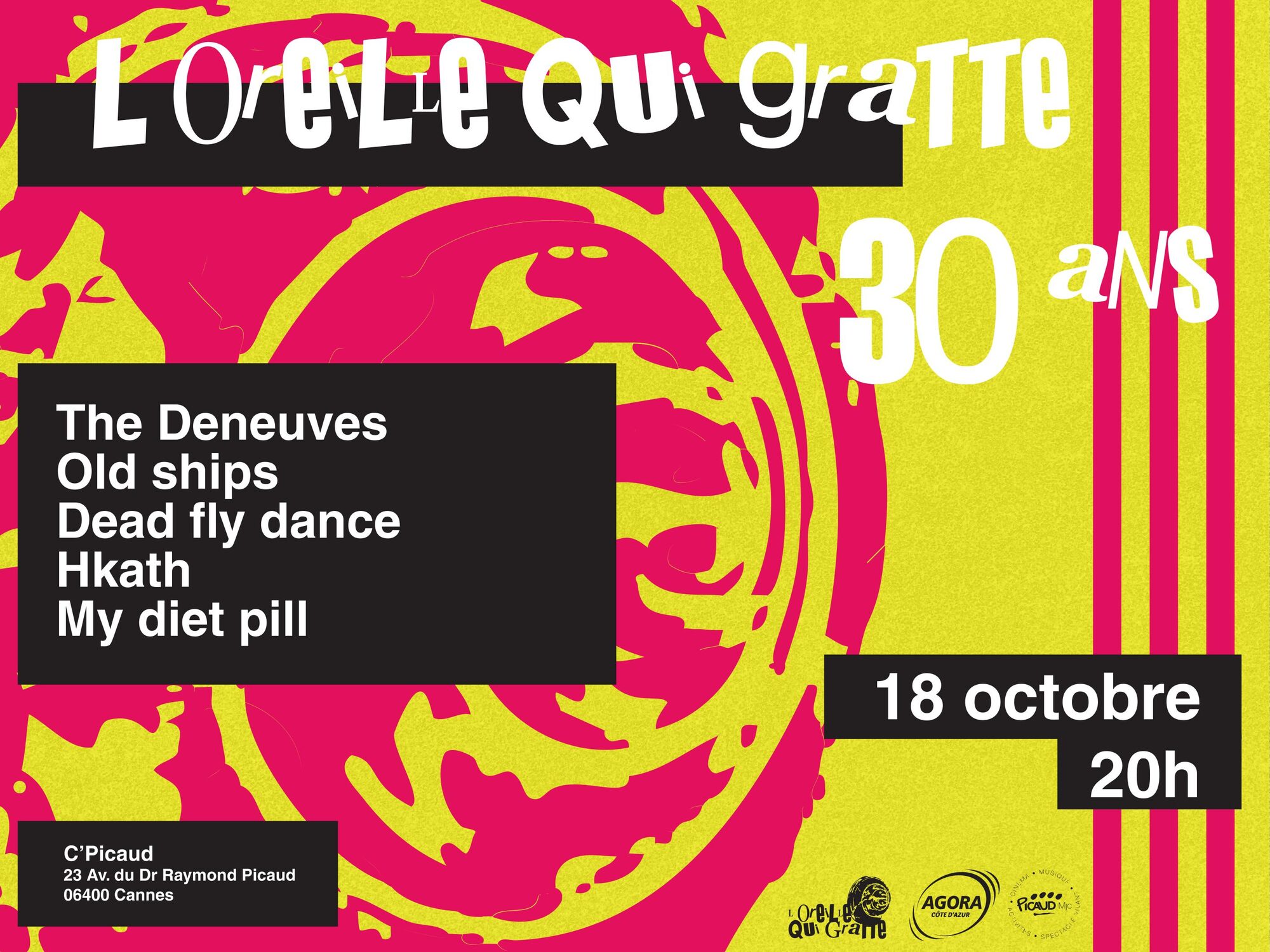 Affiche grand format paysage 40x30 pour affichage métro de L’oreille qui gratte