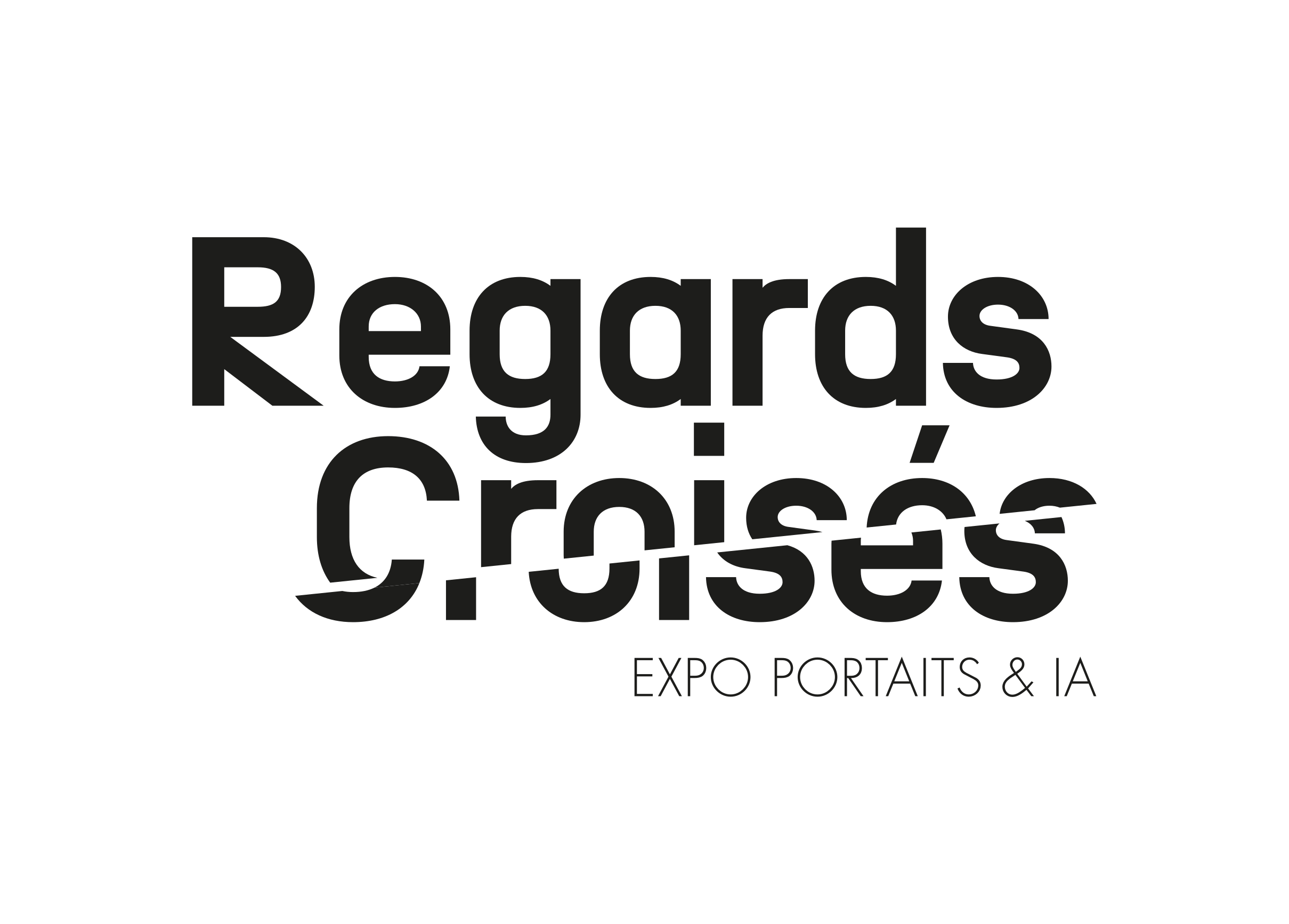 Logo Regards Croisés en noir sur fond blanc, version principale